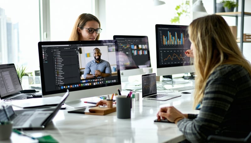 Digital marketing team at work